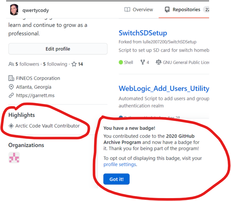 My Code Ended Up in the GitHub Arctic 1000 Year Archive! – Cody's Blog
